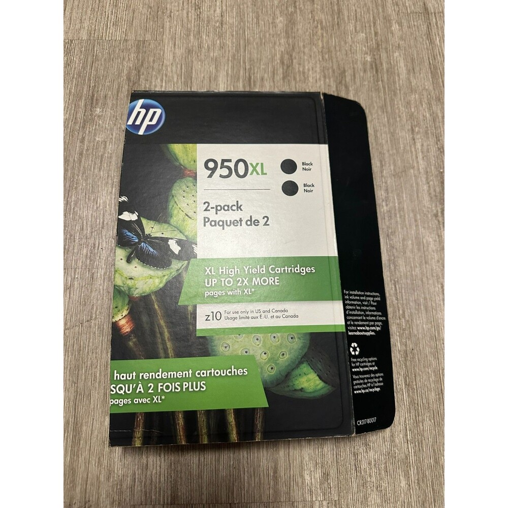 Genuine HP 950XL High Yield 2 Pack Black in Retail Box OEM New Sealed Exp 9/22